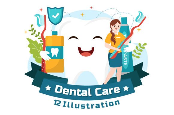 12 Dental Care Illustration: Embroidery Design Review