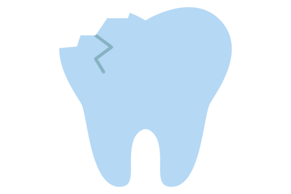 Broken Tooth Color Icon. Dentistry Medic