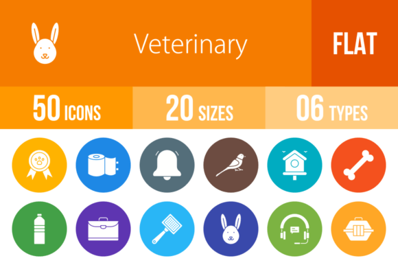 Evaluating 50 Veterinary Flat Round Icons for Embroidery
